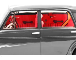 Fiat 1100D 1962-66 Grigio Laudoracing 1:18 Resinemodell (Türen, Motorhaube... nicht zu öffnen!)